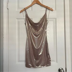 Windsor Shimmering Metallic Mini Dress